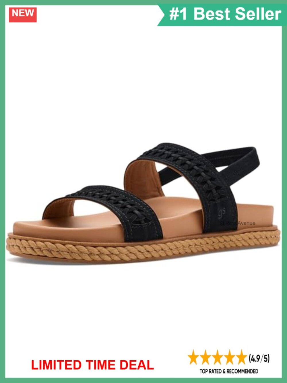 Wedge Sandal Leather Lining Slip-On Platform Slingback Ankle Strap Open Toe
